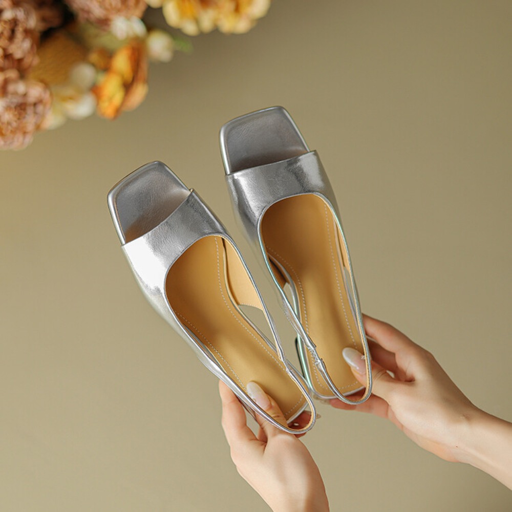 รองเท้าส้นเตี้ยแบบสวม ส้นเข็ม  - Sandals บทวิจารณ์และราคา
