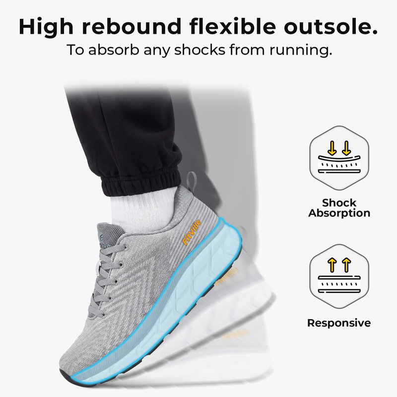 รองเท้าผ้าใบผู้ชาย FitVille ทร - Breathable Mesh Athletic Shoes บทวิจารณ์และราคา